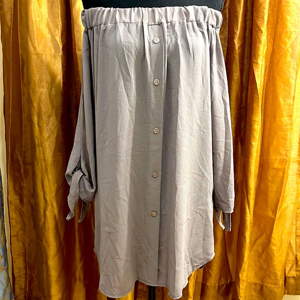 Boohoo off the shoulder dress
